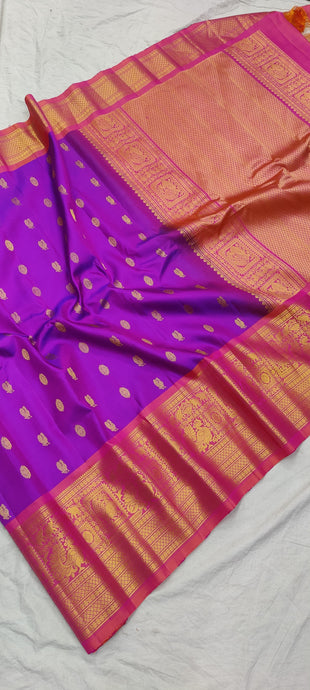 Gadwal Handloom Pure SIlk Kanchi Border-14