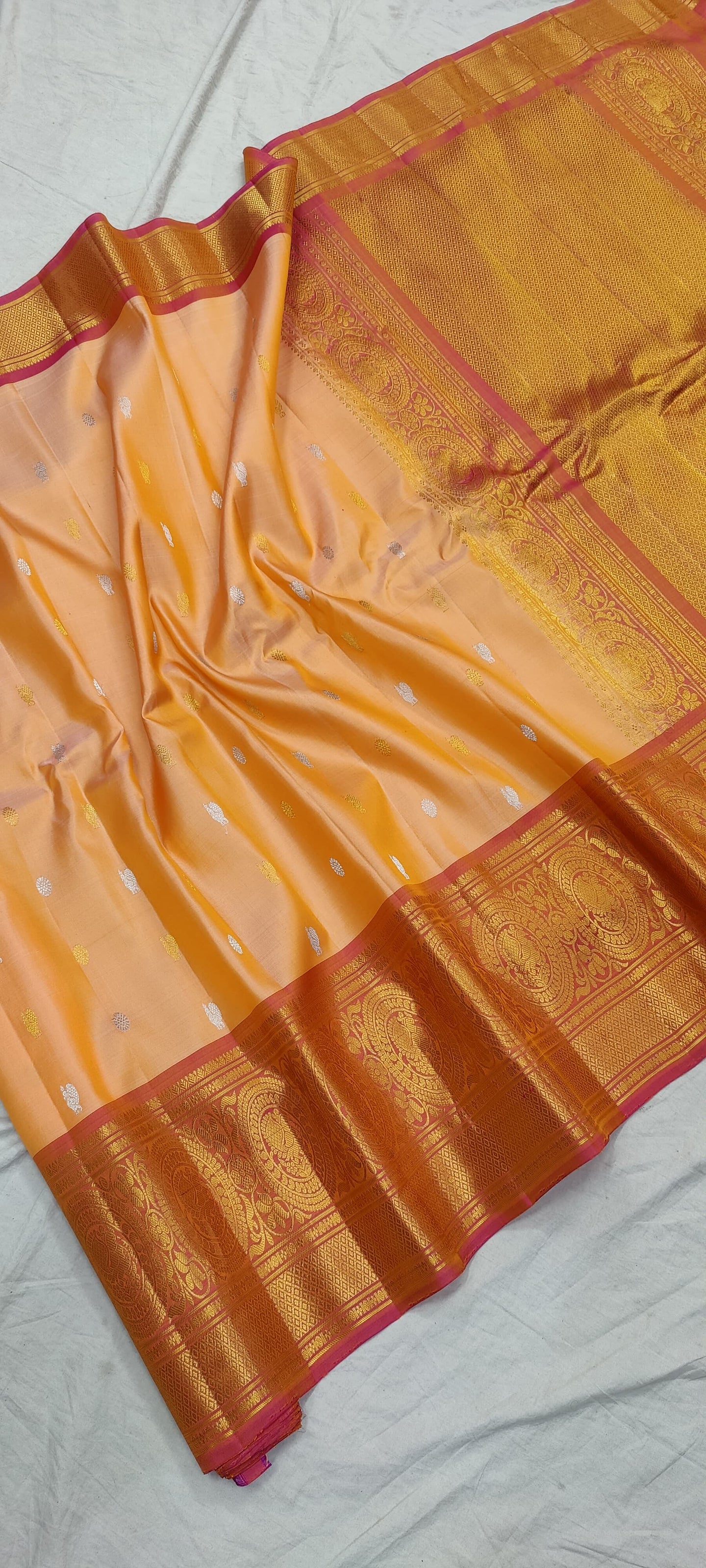 Gadwal Handloom Pure SIlk Kanchi Border-16