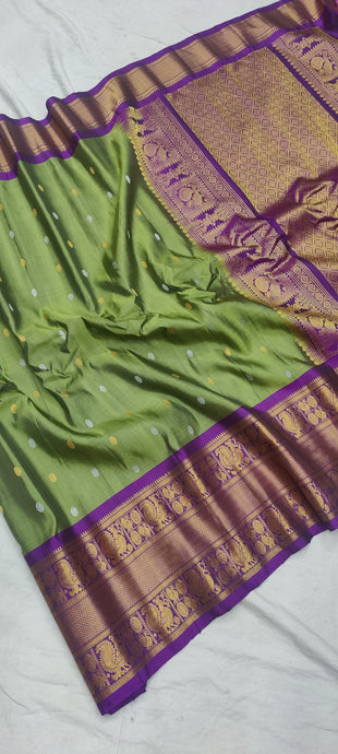 Gadwal Handloom Pure SIlk Kanchi Border-15