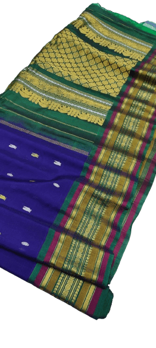 Gadwal Handloom Pure Sico Self Rich Pallu10