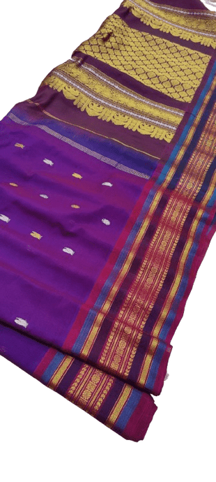 Gadwal Handloom Pure Sico Self Rich Pallu13