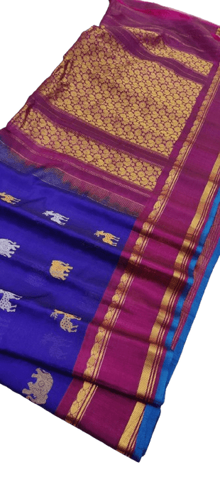 Gadwal Handloom Pure Sico Self Rich Pallu Spl Butta