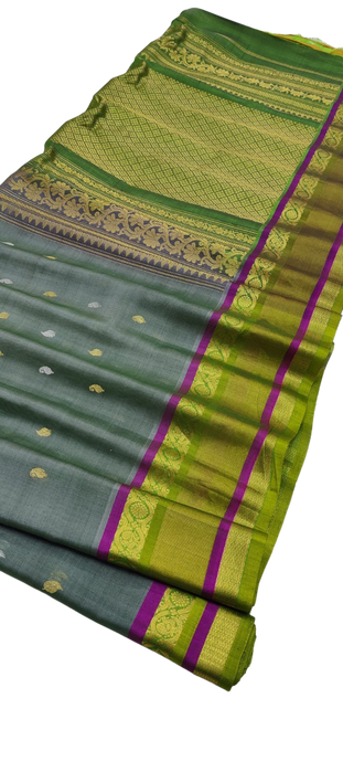 Gadwal Handloom Pure Sico Self Rich Pallu1