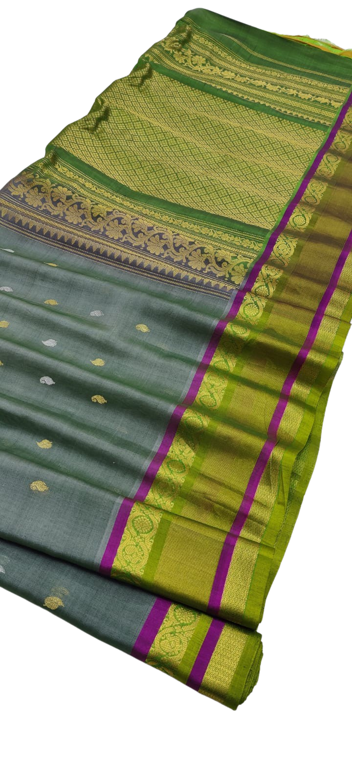 Gadwal Handloom Pure Sico Self Rich Pallu1