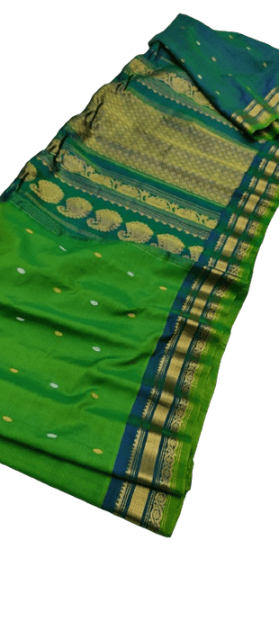 Gadwal Handloom Pure Sico Self Rich Pallu4