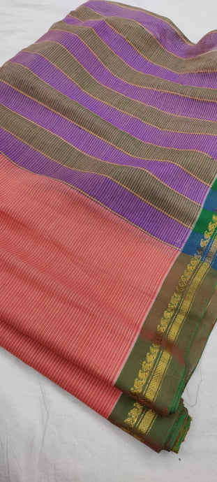Gadwal Handloom Pure Cotton Small Border - GadwalHandloom