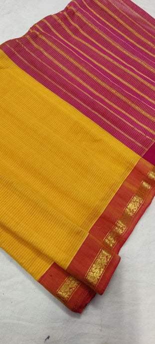 Gadwal Handloom Pure Cotton Small Border - GadwalHandloom