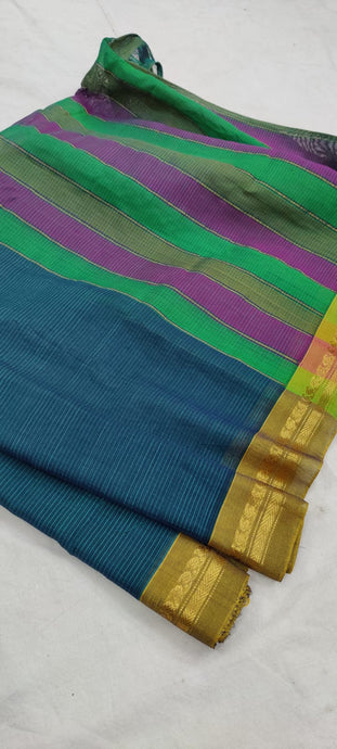 Gadwal Handloom Pure Cotton Small Border - GadwalHandloom