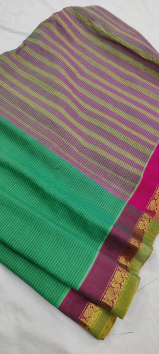 Gadwal Handloom Pure Cotton Small Border - GadwalHandloom