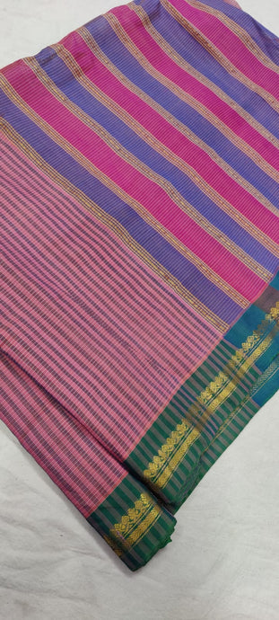 Gadwal Handloom Pure Cotton Small Border - GadwalHandloom
