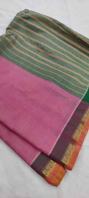 Gadwal Handloom Pure Cotton Small Border - GadwalHandloom