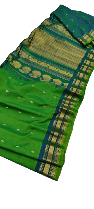 Gadwal Handloom Pure Sico Self Rich Pallu - GadwalHandloom
