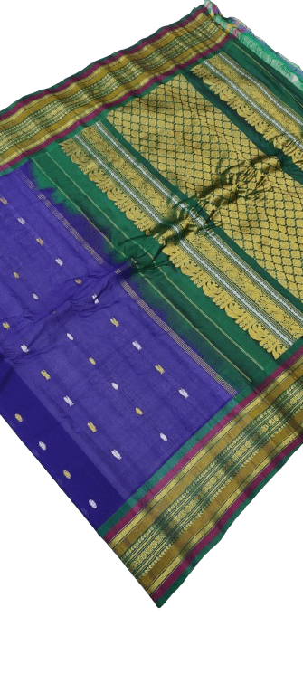 Gadwal Handloom Pure Sico Self Rich Pallu - GadwalHandloom