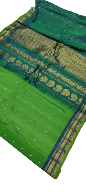 Gadwal Handloom Pure Sico Self Rich Pallu - GadwalHandloom