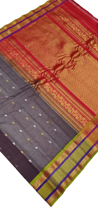 Gadwal Handloom Pure Sico Self Rich Pallu - GadwalHandloom