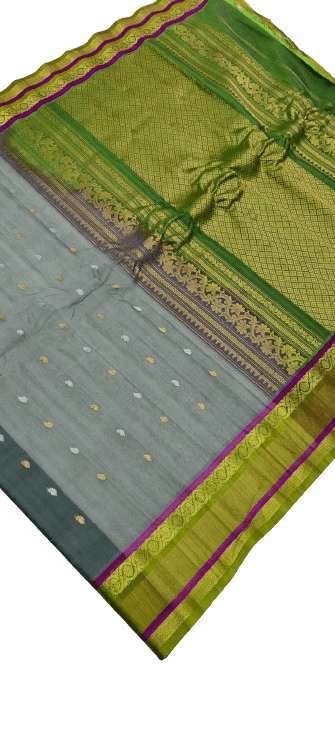 Gadwal Handloom Pure Sico Self Rich Pallu - GadwalHandloom
