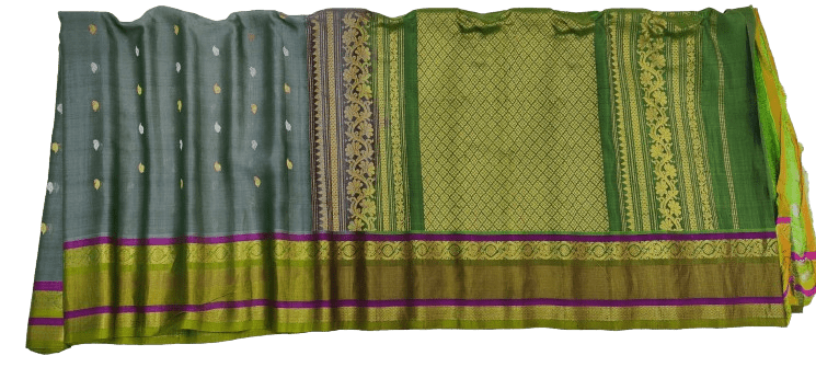 Gadwal Handloom Pure Sico Self Rich Pallu - GadwalHandloom