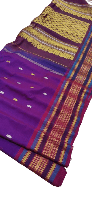 Gadwal Handloom Pure Sico Self Rich Pallu - GadwalHandloom