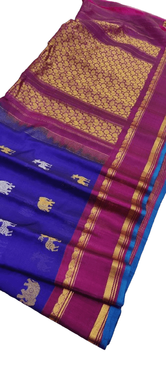 Gadwal Handloom Pure Sico Self Rich Pallu Spl Butta - GadwalHandloom