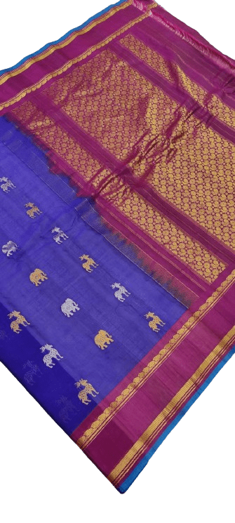 Gadwal Handloom Pure Sico Self Rich Pallu Spl Butta - GadwalHandloom