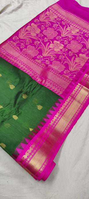 Gadwal Pure Sico Rich Pallu with blouse Power loom - GadwalHandloom