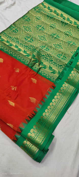 Gadwal Pure Sico Rich Pallu with blouse Power loom - GadwalHandloom
