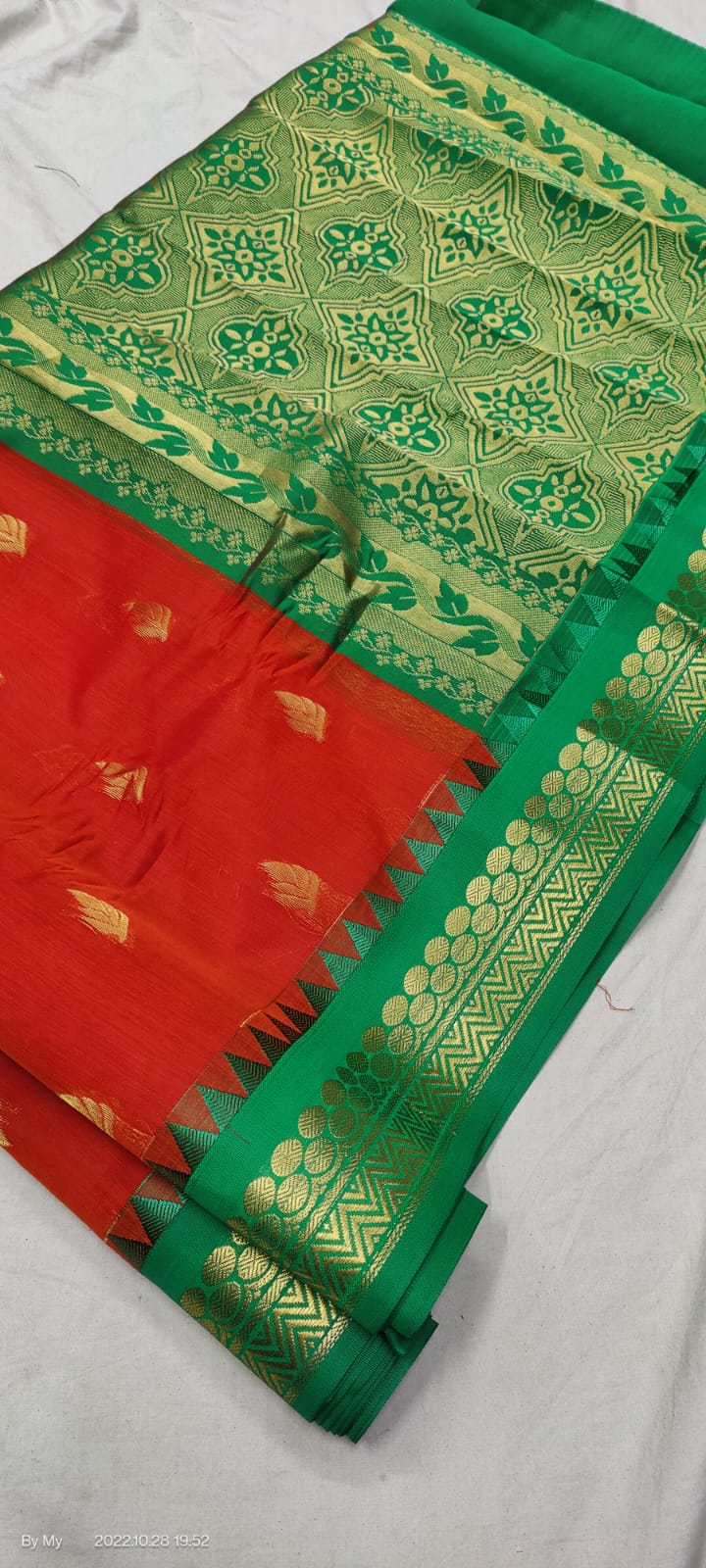 Gadwal Pure Sico Rich Pallu with blouse Power loom - GadwalHandloom
